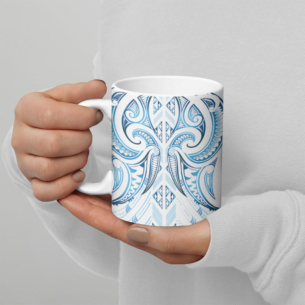 Maori Rugby Custom Ngaru Mangopare Ceramic Mug Kahui Whetu Niho Taniwha Motif