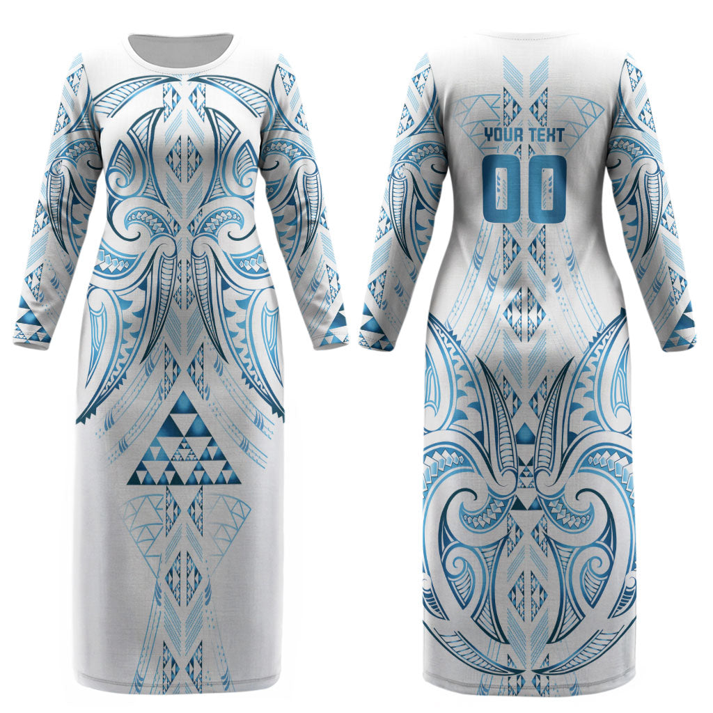 Maori Rugby Custom Ngaru Mangopare Couples Matching Long Sleeve Bodycon Dress and Long Sleeve Button Shirt Kahui Whetu Niho Taniwha Motif