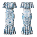 Maori Rugby Custom Ngaru Mangopare Couples Matching Mermaid Dress and Hawaiian Shirt Kahui Whetu Niho Taniwha Motif