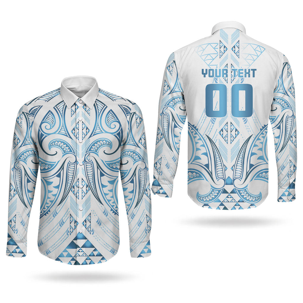 Maori Rugby Custom Ngaru Mangopare Couples Matching Summer Maxi Dress and Long Sleeve Button Shirt Kahui Whetu Niho Taniwha Motif