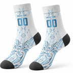 Maori Rugby Custom Ngaru Mangopare Crew Socks Kahui Whetu Niho Taniwha Motif