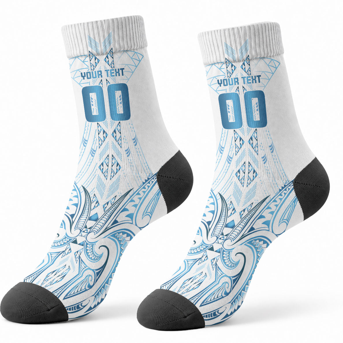 Maori Rugby Custom Ngaru Mangopare Crew Socks Kahui Whetu Niho Taniwha Motif