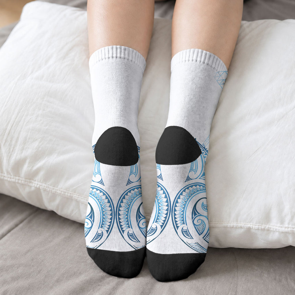 Maori Rugby Custom Ngaru Mangopare Crew Socks Kahui Whetu Niho Taniwha Motif