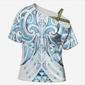 Maori Rugby Custom Ngaru Mangopare Cross Shoulder Shirt Kahui Whetu Niho Taniwha Motif