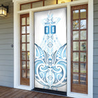 Maori Rugby Custom Ngaru Mangopare Door Cover Kahui Whetu Niho Taniwha Motif