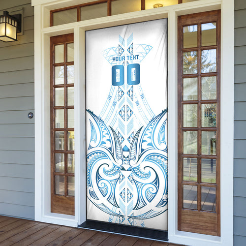 Maori Rugby Custom Ngaru Mangopare Door Cover Kahui Whetu Niho Taniwha Motif