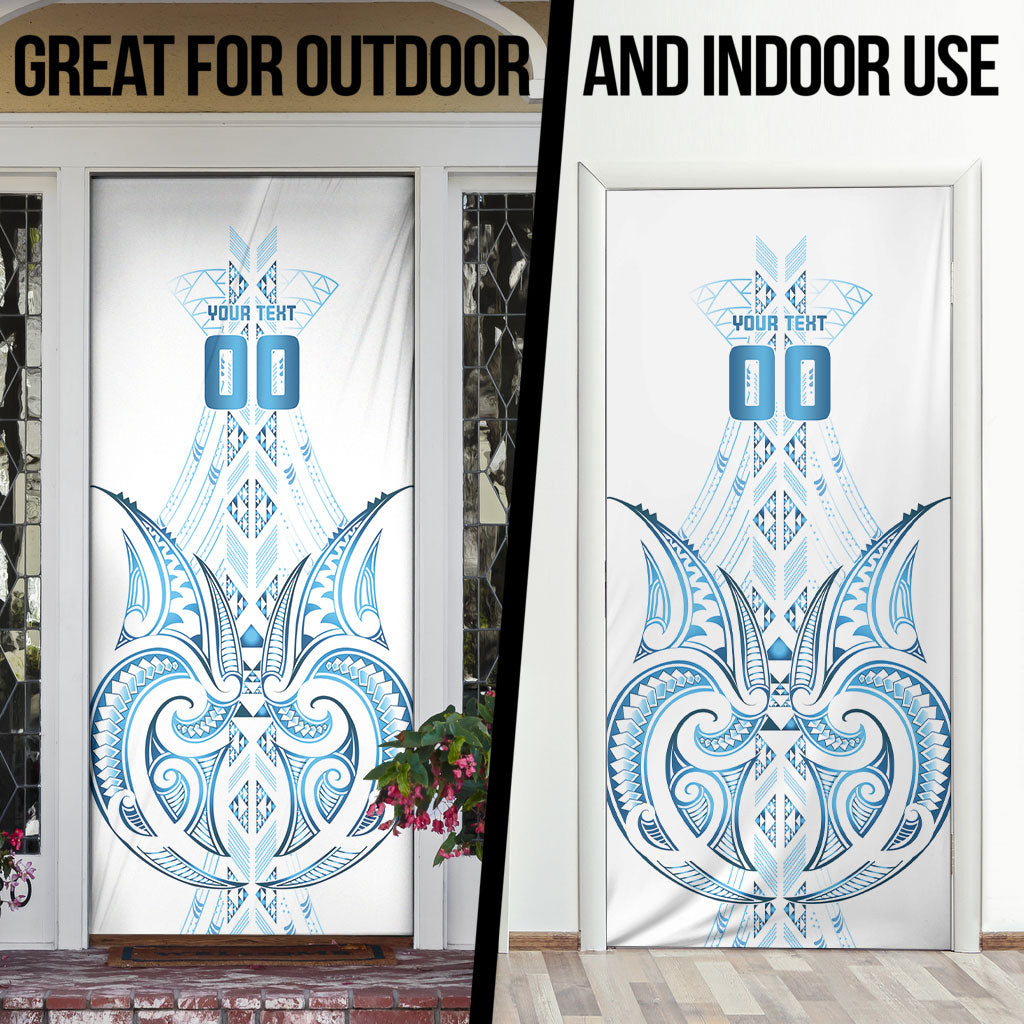 Maori Rugby Custom Ngaru Mangopare Door Cover Kahui Whetu Niho Taniwha Motif