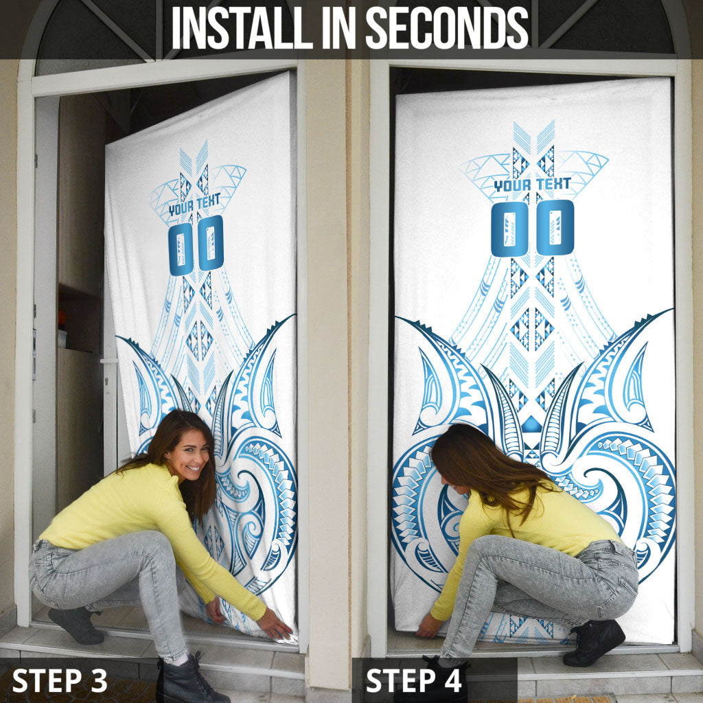 Maori Rugby Custom Ngaru Mangopare Door Cover Kahui Whetu Niho Taniwha Motif
