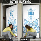 Maori Rugby Custom Ngaru Mangopare Door Cover Kahui Whetu Niho Taniwha Motif