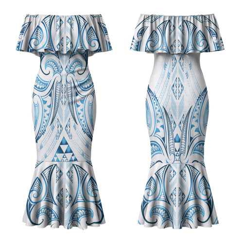 Maori Rugby Custom Ngaru Mangopare Family Matching Mermaid Dress and Hawaiian Shirt Kahui Whetu Niho Taniwha Motif