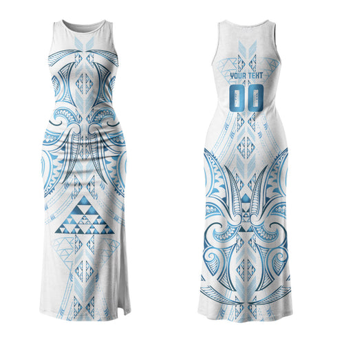 Maori Rugby Custom Ngaru Mangopare Family Matching Tank Maxi Dress and Hawaiian Shirt Kahui Whetu Niho Taniwha Motif