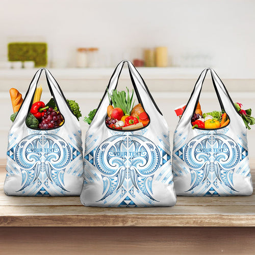 Maori Rugby Custom Ngaru Mangopare Grocery Bag Kahui Whetu Niho Taniwha Motif
