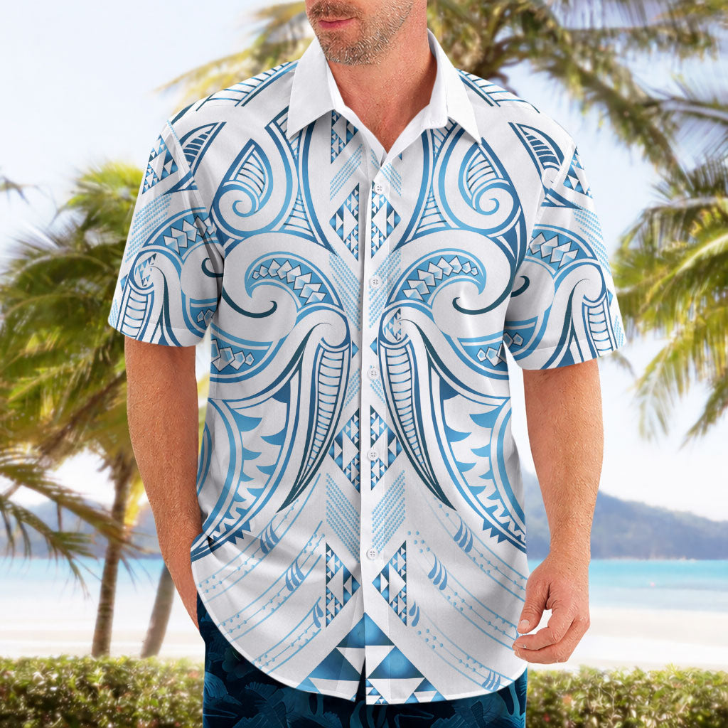 Maori Rugby Custom Ngaru Mangopare Hawaiian Shirt Kahui Whetu Niho Taniwha Motif