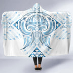 Maori Rugby Custom Ngaru Mangopare Hooded Blanket Kahui Whetu Niho Taniwha Motif