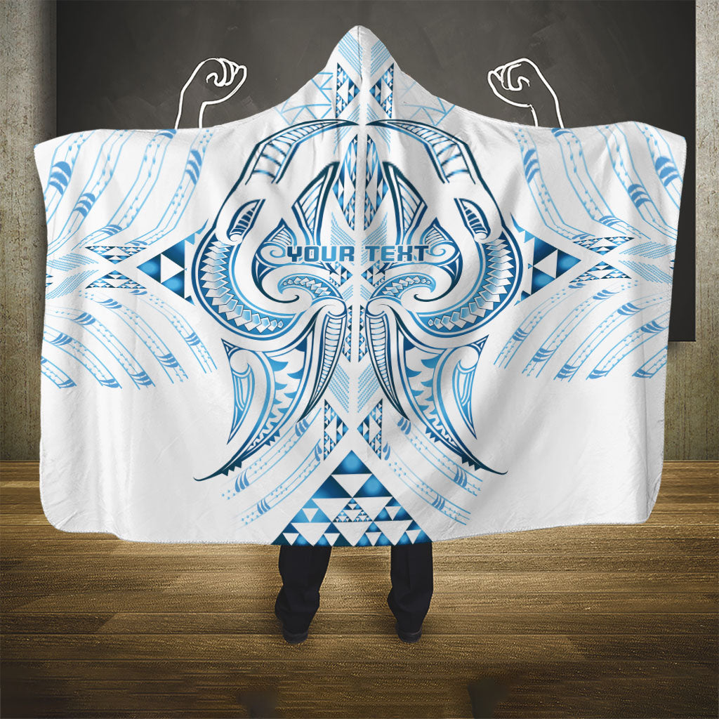 Maori Rugby Custom Ngaru Mangopare Hooded Blanket Kahui Whetu Niho Taniwha Motif