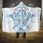 Maori Rugby Custom Ngaru Mangopare Hooded Blanket Kahui Whetu Niho Taniwha Motif