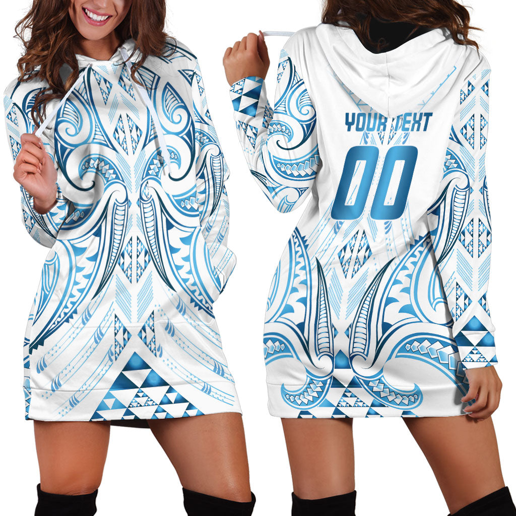 Maori Rugby Custom Ngaru Mangopare Hoodie Dress Kahui Whetu Niho Taniwha Motif