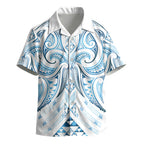 Maori Rugby Custom Ngaru Mangopare Kid Hawaiian Shirt Kahui Whetu Niho Taniwha Motif