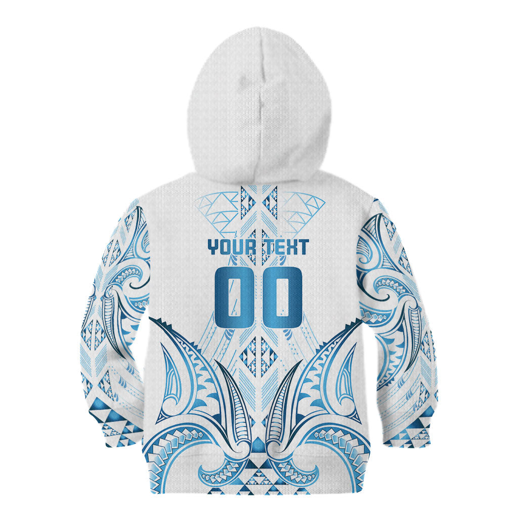Maori Rugby Custom Ngaru Mangopare Kid Hoodie Kahui Whetu Niho Taniwha Motif
