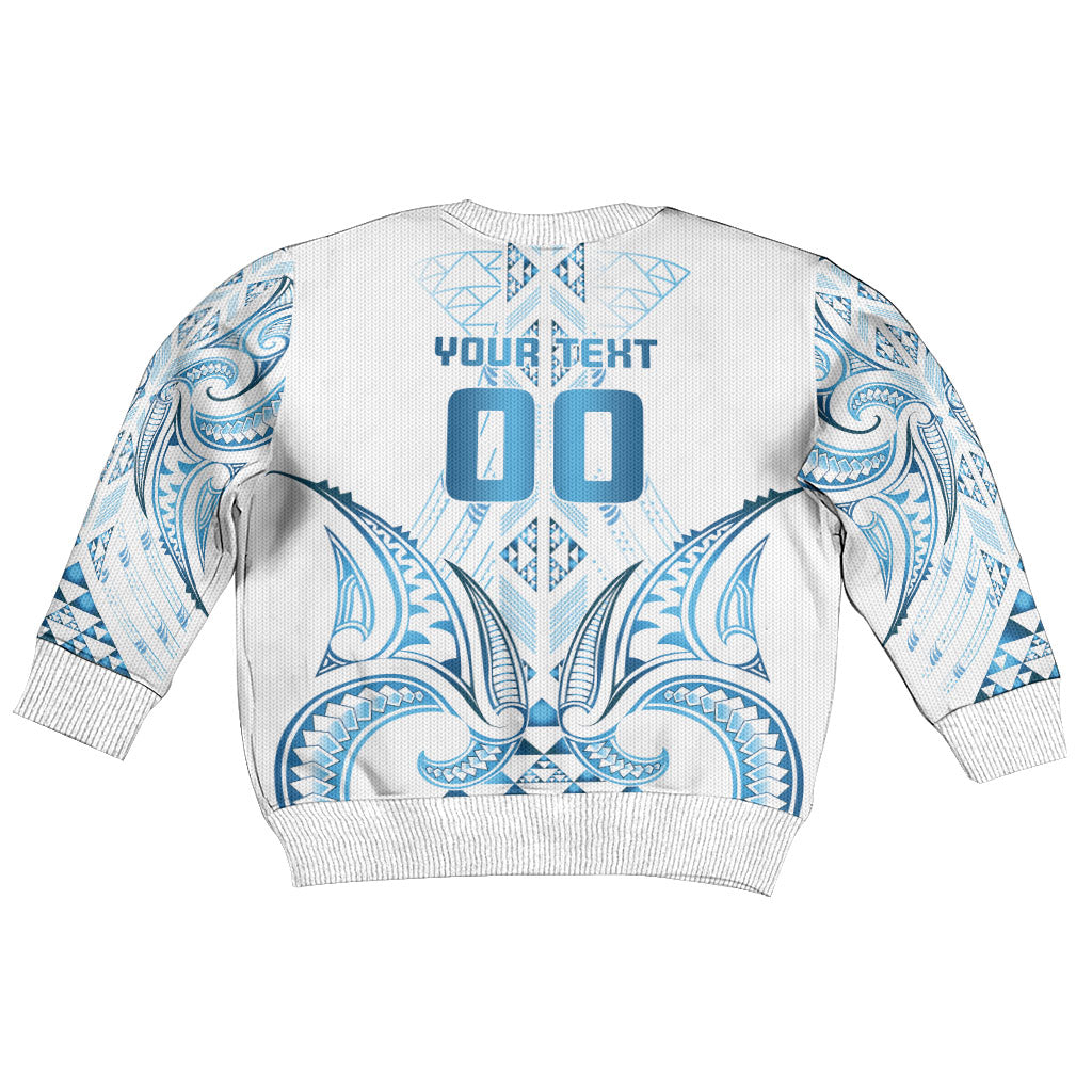 Maori Rugby Custom Ngaru Mangopare Kid Ugly Christmas Sweater Kahui Whetu Niho Taniwha Motif