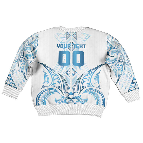 Maori Rugby Custom Ngaru Mangopare Kid Ugly Christmas Sweater Kahui Whetu Niho Taniwha Motif