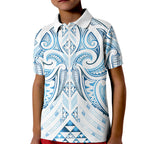 Maori Rugby Custom Ngaru Mangopare Kid Polo Shirt Kahui Whetu Niho Taniwha Motif
