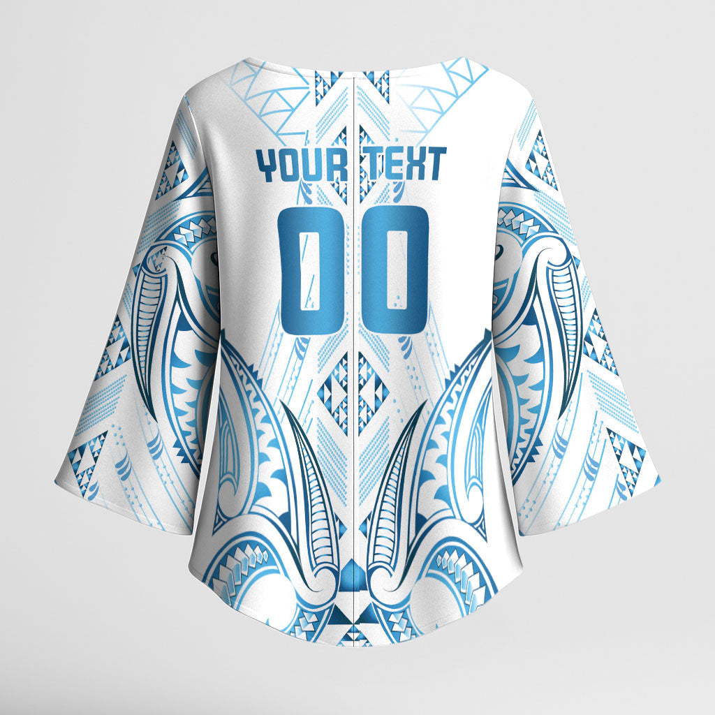 Maori Rugby Custom Ngaru Mangopare Kimono Sleeve Blouse Kahui Whetu Niho Taniwha Motif