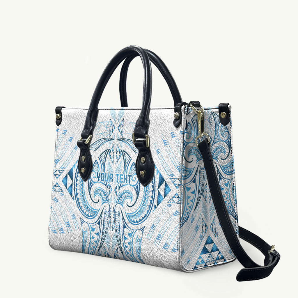 Maori Rugby Custom Ngaru Mangopare Leather Bag Kahui Whetu Niho Taniwha Motif