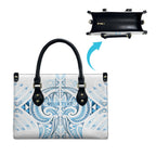 Maori Rugby Custom Ngaru Mangopare Leather Bag Kahui Whetu Niho Taniwha Motif