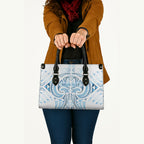 Maori Rugby Custom Ngaru Mangopare Leather Bag Kahui Whetu Niho Taniwha Motif