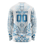 Maori Rugby Custom Ngaru Mangopare Long Sleeve Shirt Kahui Whetu Niho Taniwha Motif
