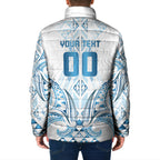 Maori Rugby Custom Ngaru Mangopare Padded Jacket Kahui Whetu Niho Taniwha Motif