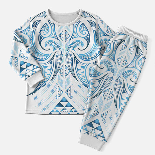 Maori Rugby Custom Ngaru Mangopare Christmas Pajama Set Kahui Whetu Niho Taniwha Motif