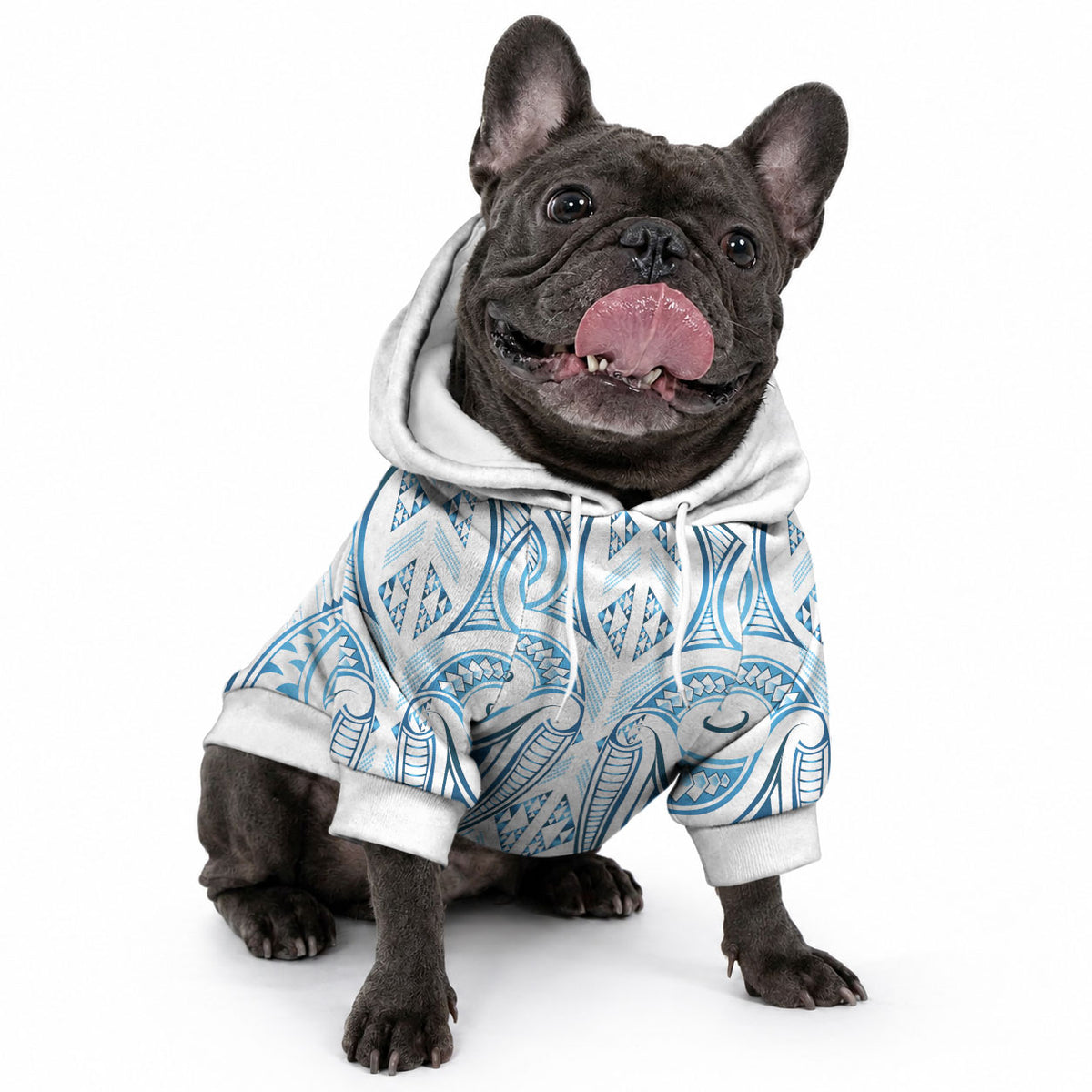 Maori Rugby Custom Ngaru Mangopare Pet Hoodie Kahui Whetu Niho Taniwha Motif