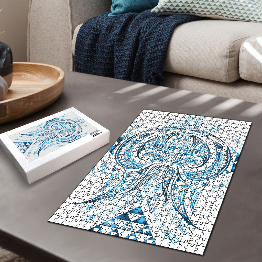 Maori Rugby Custom Ngaru Mangopare Puzzle Kahui Whetu Niho Taniwha Motif