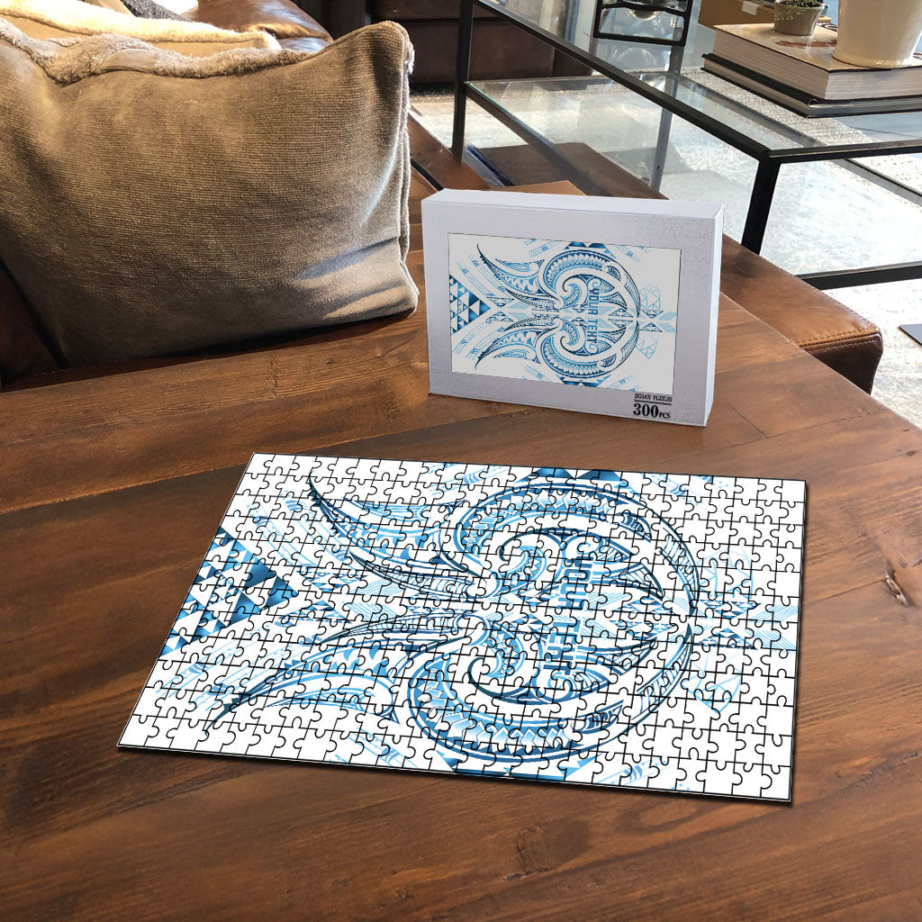 Maori Rugby Custom Ngaru Mangopare Puzzle Kahui Whetu Niho Taniwha Motif