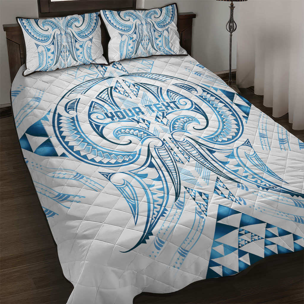 Maori Rugby Custom Ngaru Mangopare Quilt Bed Set Kahui Whetu Niho Taniwha Motif