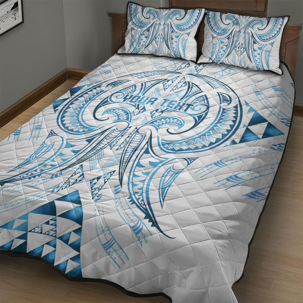 Maori Rugby Custom Ngaru Mangopare Quilt Bed Set Kahui Whetu Niho Taniwha Motif