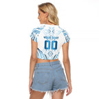 Maori Rugby Custom Ngaru Mangopare Raglan Cropped T Shirt Kahui Whetu Niho Taniwha Motif