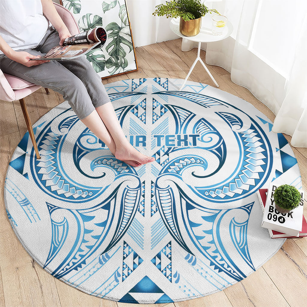 Maori Rugby Custom Ngaru Mangopare Round Carpet Kahui Whetu Niho Taniwha Motif