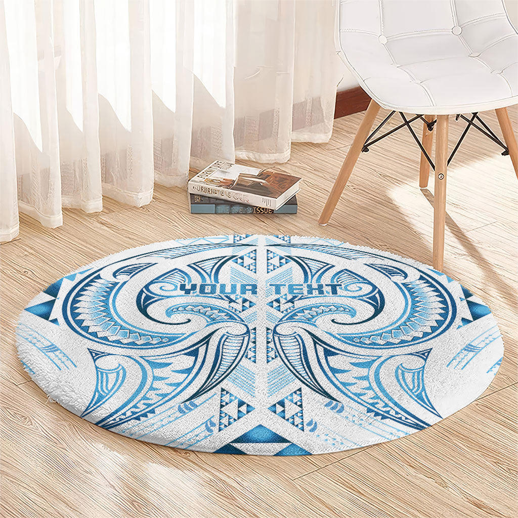 Maori Rugby Custom Ngaru Mangopare Round Carpet Kahui Whetu Niho Taniwha Motif