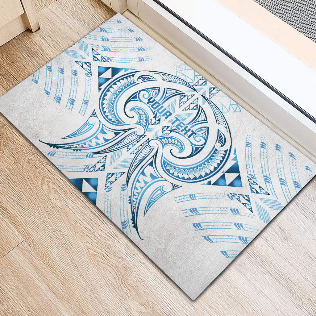 Maori Rugby Custom Ngaru Mangopare Rubber Doormat Kahui Whetu Niho Taniwha Motif