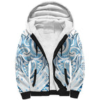 Maori Rugby Custom Ngaru Mangopare Sherpa Hoodie Kahui Whetu Niho Taniwha Motif