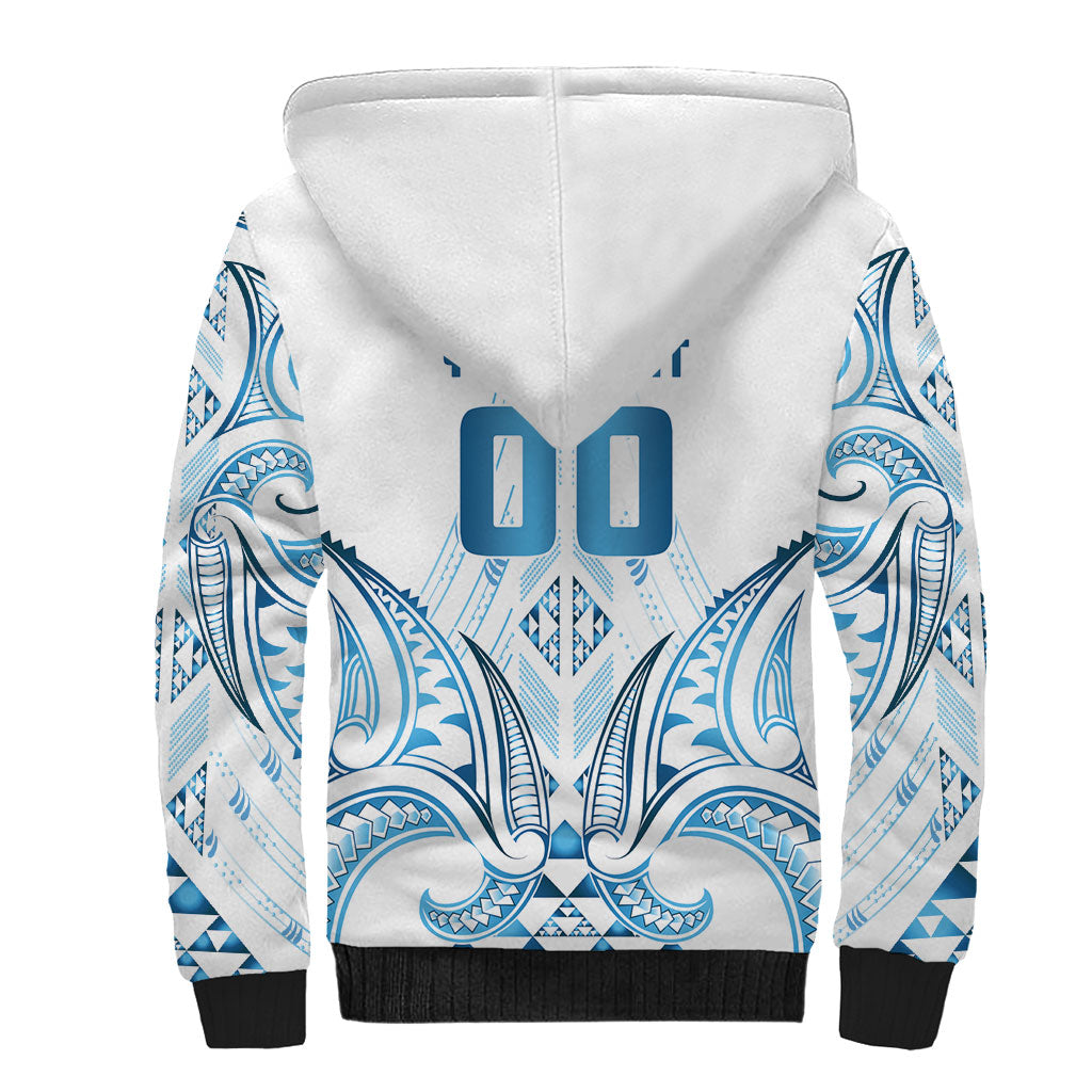 Maori Rugby Custom Ngaru Mangopare Sherpa Hoodie Kahui Whetu Niho Taniwha Motif