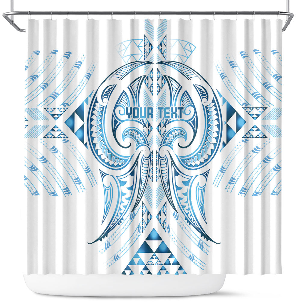 Maori Rugby Custom Ngaru Mangopare Shower Curtain Kahui Whetu Niho Taniwha Motif