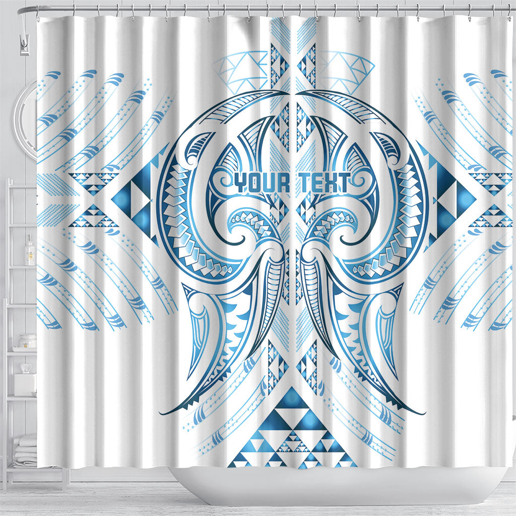 Maori Rugby Custom Ngaru Mangopare Shower Curtain Kahui Whetu Niho Taniwha Motif