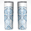 Maori Rugby Custom Ngaru Mangopare Skinny Tumbler Kahui Whetu Niho Taniwha Motif