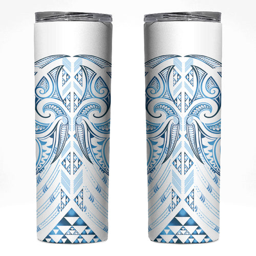 Maori Rugby Custom Ngaru Mangopare Skinny Tumbler Kahui Whetu Niho Taniwha Motif