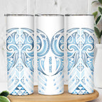 Maori Rugby Custom Ngaru Mangopare Skinny Tumbler Kahui Whetu Niho Taniwha Motif