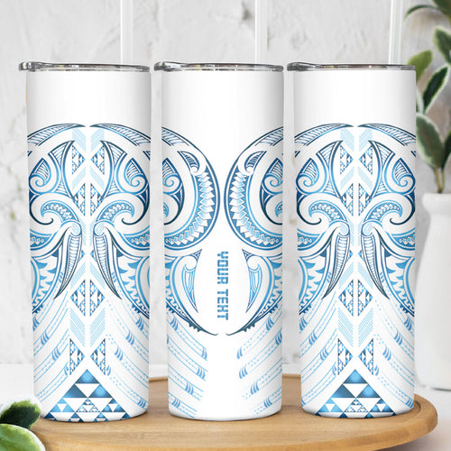 Maori Rugby Custom Ngaru Mangopare Skinny Tumbler Kahui Whetu Niho Taniwha Motif